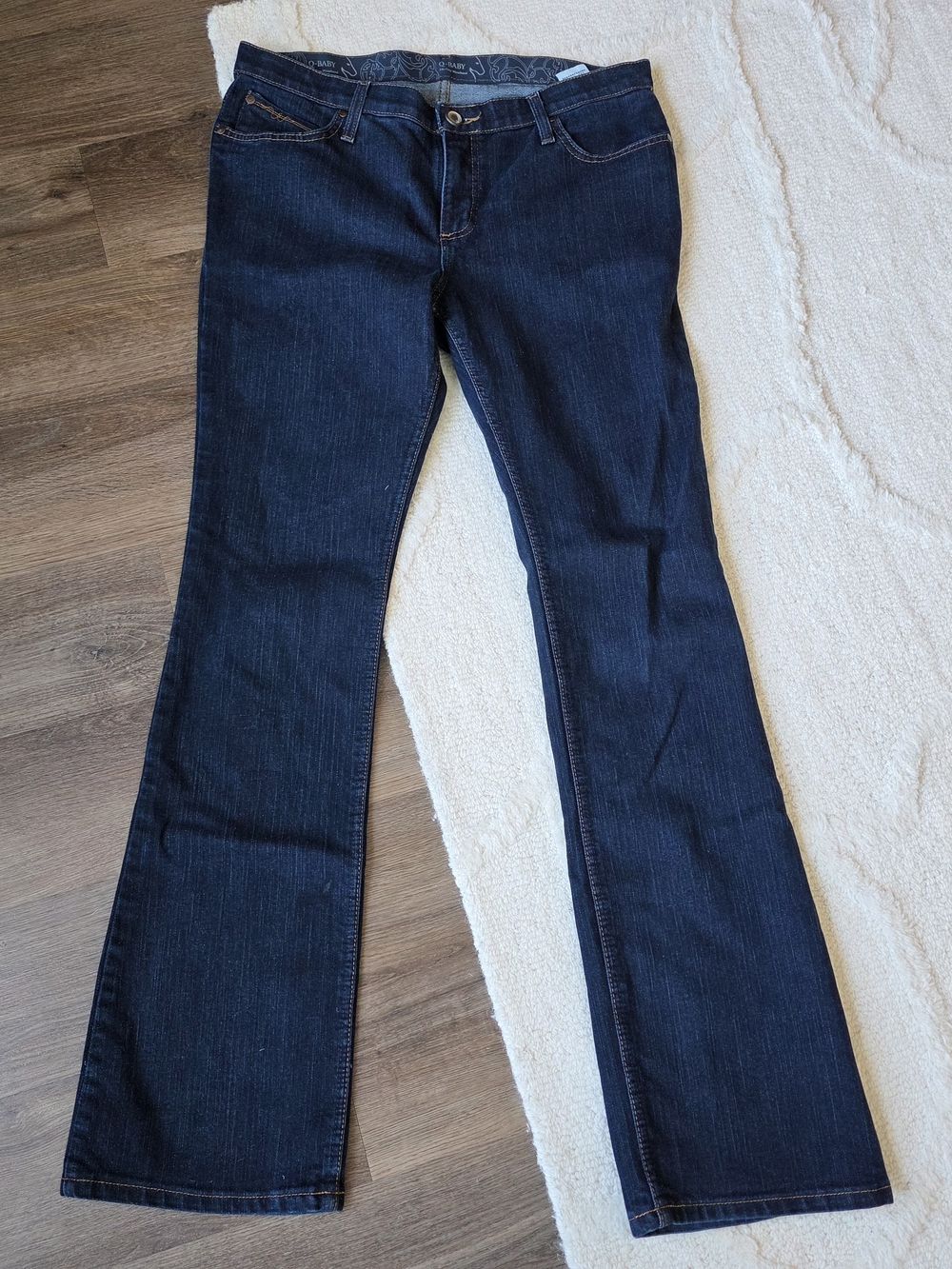 Women's Dark Blue Bootcut Jeans - Picture 12 of 15